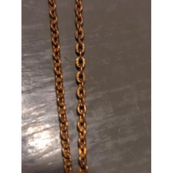 Polished Stone Pendant Necklace Vintage Gold Chain Lot Of 2 - Picture 5 of 10